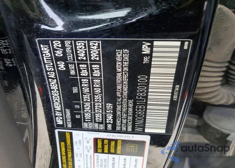 2020 Mercedes-Benz Glc 300 4Matic из США, поврежденный, VIN W1N0G8EB1LF830100